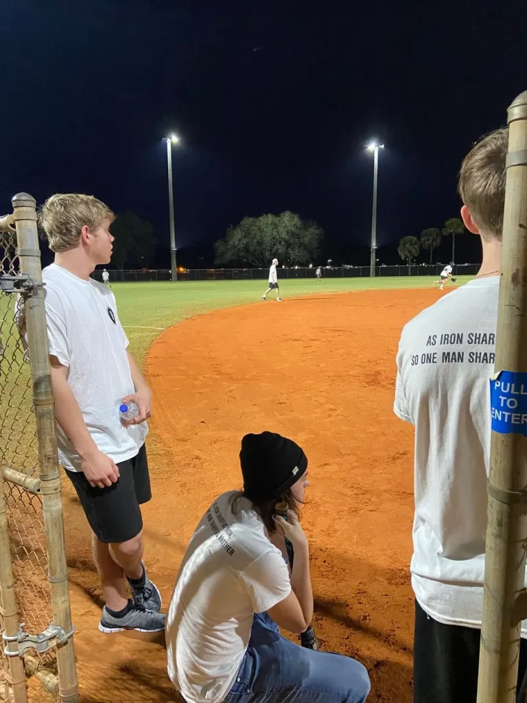 alumni playing baseball